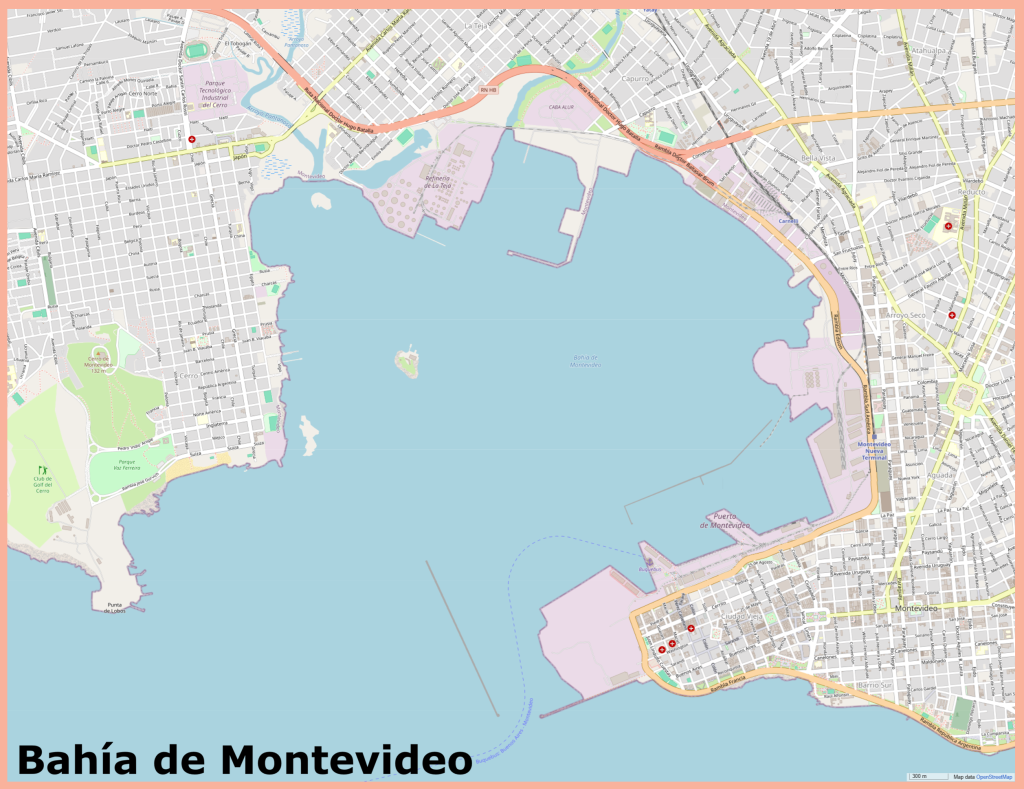 Plano de la bahía de Montevideo.