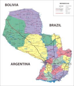 Mapa de la República del Paraguay. Mapa de la República del Paraguay.