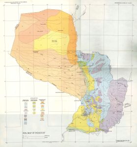 Mapa de suelos del Paraguay.
