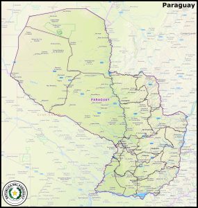 Mapa de relieve de Paraguay. Mapa de relieve de Paraguay.