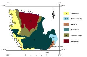 Mapa geológico del departamento de Concepción (Paraguay)