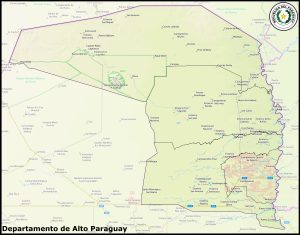 Mapa del departamento de Alto Paraguay