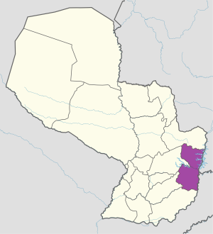 ¿Dónde se encuentra el departamento de Alto Paraná?