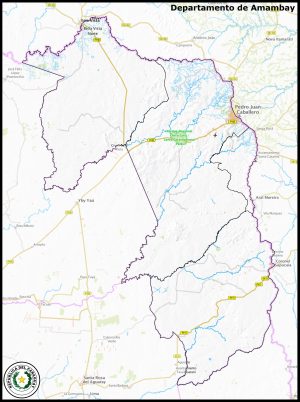 Mapa del departamento de Amambay