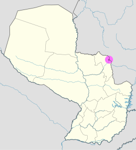 Mapa de ubicación de la ciudad de Pedro Juan Caballero en Paraguay. Mapa de ubicación de la ciudad de Pedro Juan Caballero en Paraguay.