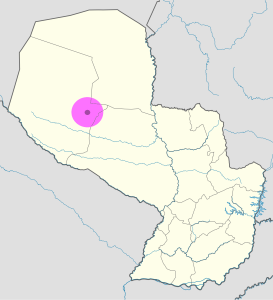 Mapa de ubicación de la ciudad de Filadelfia en Paraguay. Mapa de ubicación de la ciudad de Filadelfia en Paraguay.