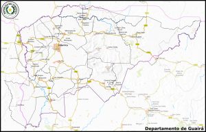 Mapa del departamento de Guairá