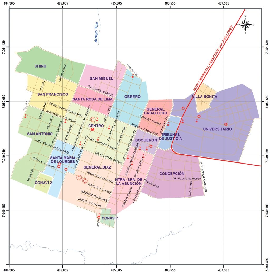 Plano de la ciudad de San Juan Bautista.