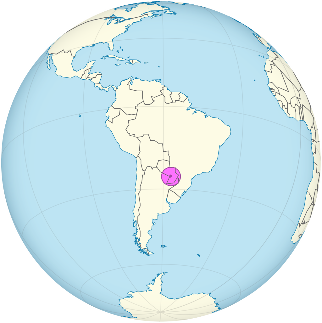 Mapa de ubicación de la ciudad de Asunción.