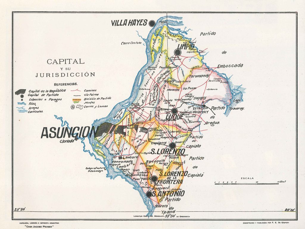 Mapa de Asunción y su jurisdicción de 1920.