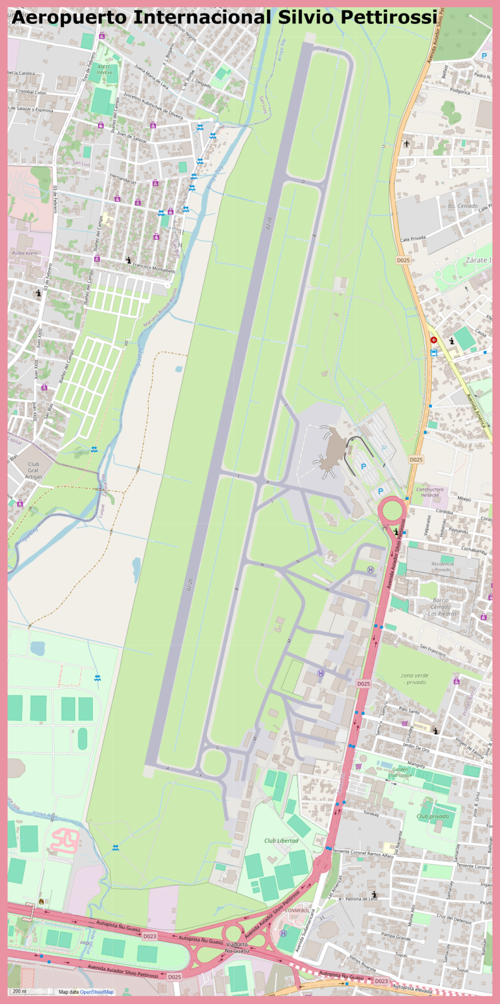 Plano del Aeropuerto Internacional Silvio Pettirossi.