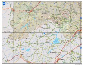 Mapa de carreteras de Castilla y León hoja numero 15.