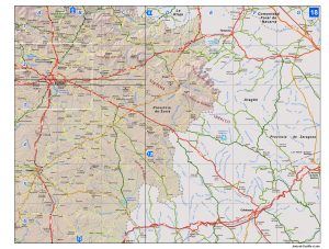 Mapa de carreteras de Castilla y León hoja numero 18.