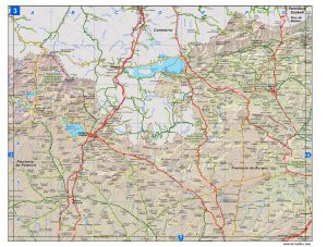 Mapa de carreteras de Castilla y León hoja numero 3.
