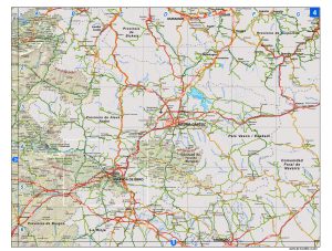 Mapa de carreteras de Castilla y León hoja numero 4.