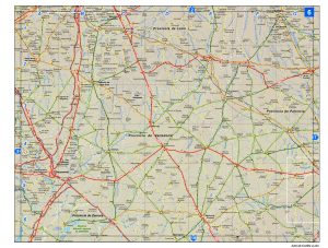 Mapa de carreteras de Castilla y León hoja numero 6.