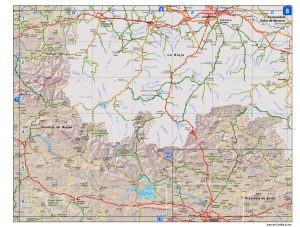 Mapa de carreteras de Castilla y León hoja numero 8.
