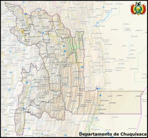 Mapa del departamento de Chuquisaca