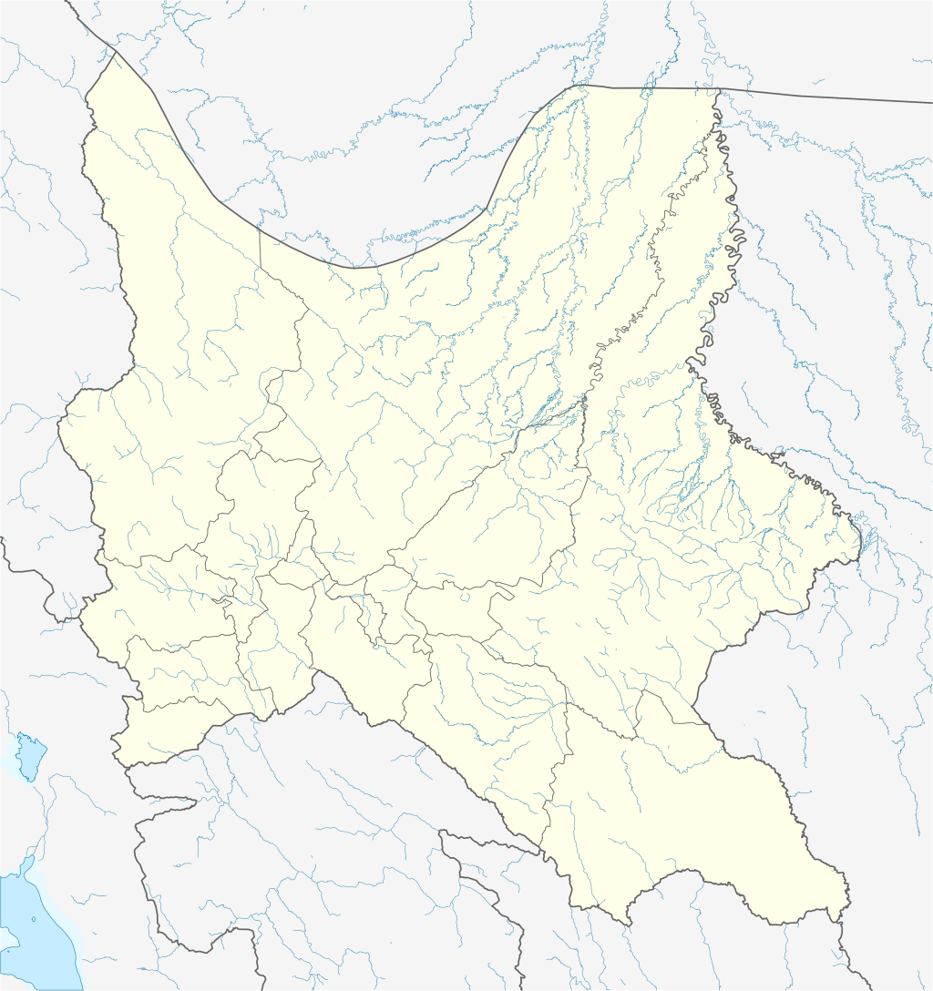 Mapa mudo del departamento de Cochabamba.