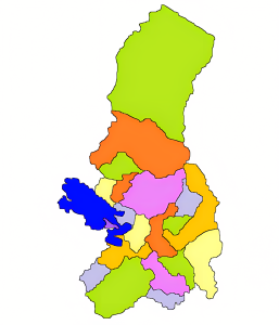 Mapa mudo coloreado del departamento de La Paz (Bolivia). Mapa mudo coloreado del departamento de La Paz (Bolivia).