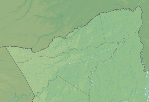 Mapa físico en blanco del departamento de Pando.