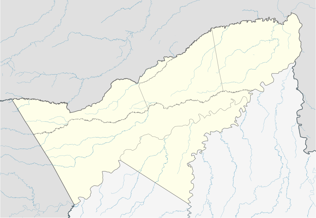 Mapa mudo del departamento de Pando,