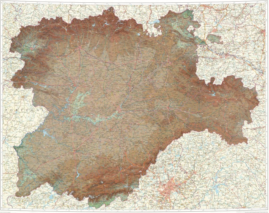Mapa de Castilla y León.
