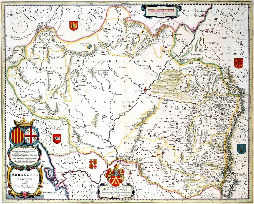 Mapa del Reino de Aragón.