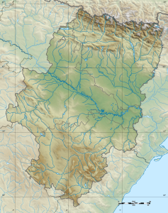 Mapa físico en blanco de Aragón.