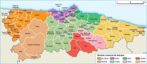 División comarcal del Principado de Asturias.
