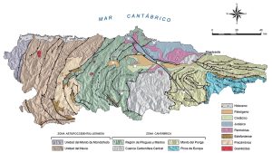 Mapa geológico de Asturias