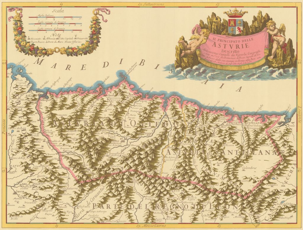 Mapa de Asturias 1696.