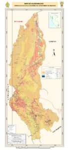 Mapa de vulnerabilidad ecológica del departamento de Amazonas, Perú.