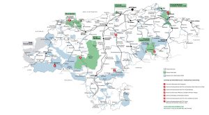 Mapa de los espacios naturales protegidos de Cantabria