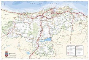 Mapa de carreteras de Cantabria