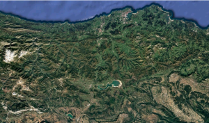 Imagen satélite de Cantabria. Imagen satélite de Cantabria.