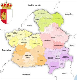 ¿Cuáles son las comarcas de Castilla–La Mancha?