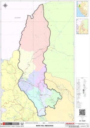 Mapa del departamento de Amazonas, Perú