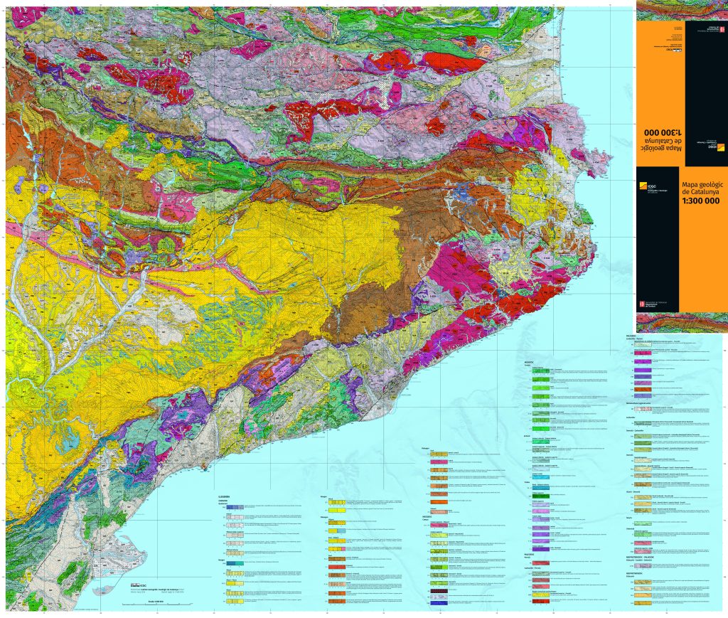 Mapa geológico de Cataluña.