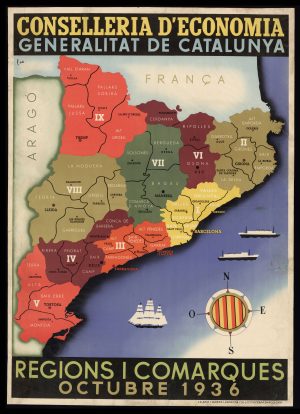 Regions i comarques de Catalunya 1936