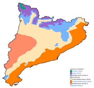 Mapas climáticos de Cataluña