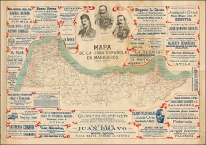 Mapa de 1920 de la «zona española en Marruecos»