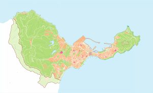 Mapa mudo de Ceuta
