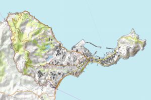 Mapa topográfico de Ceuta