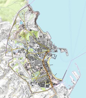 Mapa topográfico de Melilla