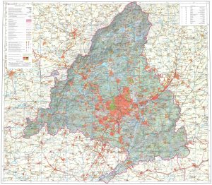 Mapa de carreteras de la Comunidad de Madrid