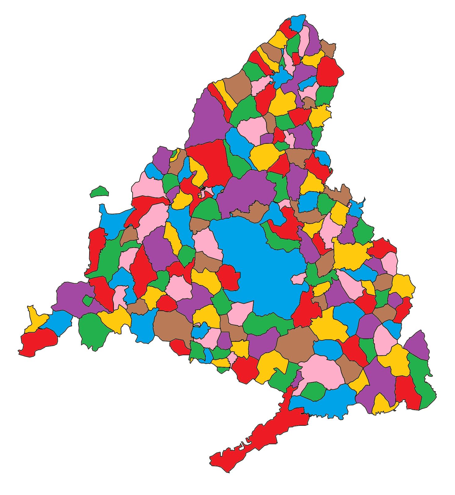 Mapa mudo de la Comunidad de Madrid - Galería de mapas
