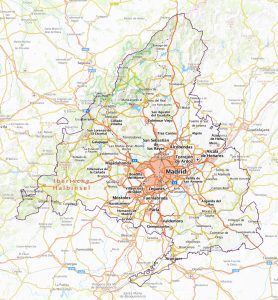 Relieve de la Comunidad de Madrid.