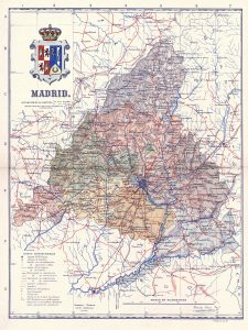 Mapa de la Provincia de Madrid, 1919.