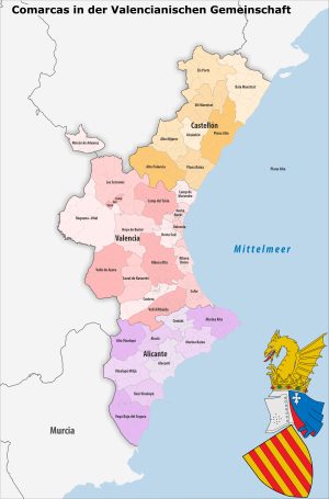 ¿Cuáles son las comarcas de la Comunidad Valenciana?